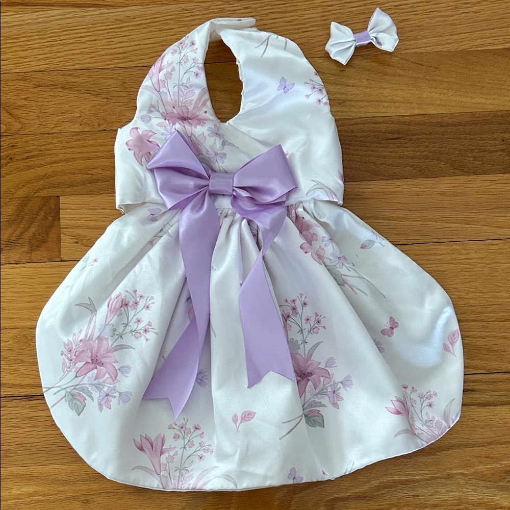 Custom-made dog springtime/Easter dress